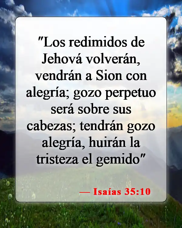 Versículos de la Biblia sobre la vida abundante (Isaías 35:10)