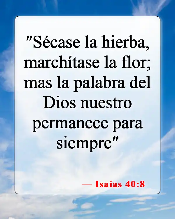 Versículos de la Biblia sobre la inspiración divina (Isaías 40:8)