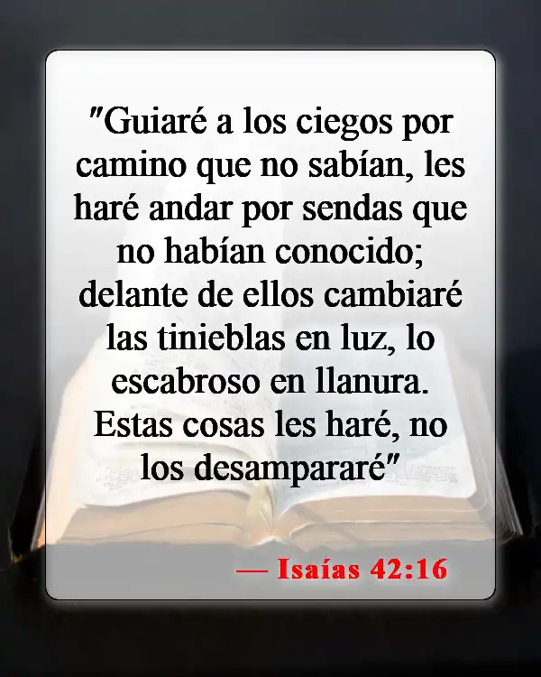 Versículos de la Biblia sobre la oscuridad (Isaías 42:16)