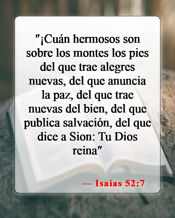 Versículos de la Biblia sobre Reconocer a Dios (Isaías 52:7)