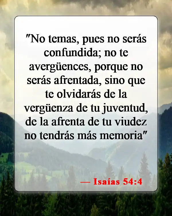 Versículos de la Biblia sobre el miedo (Isaías 54:4)