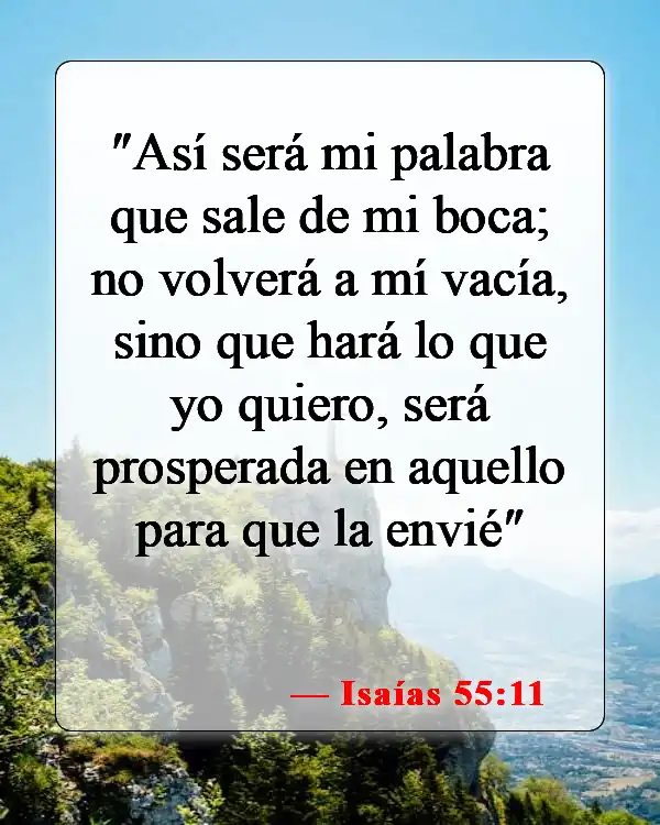 Versículos de la Biblia sobre aplicar la Biblia (Isaías 55:11)