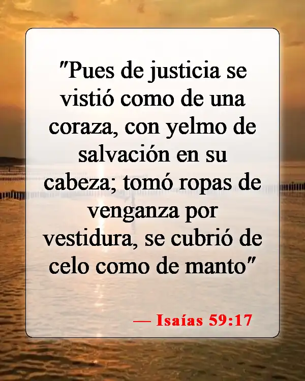 Versículos bíblicos sobre el yelmo de la salvación (Isaías 59:17)
