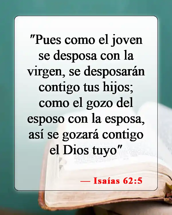 Versículos de la Biblia sobre la novia (Isaías 62:5)