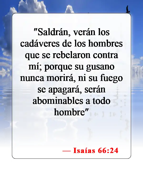 Versículos de la Biblia sobre las puertas del infierno (Isaías 66:24)