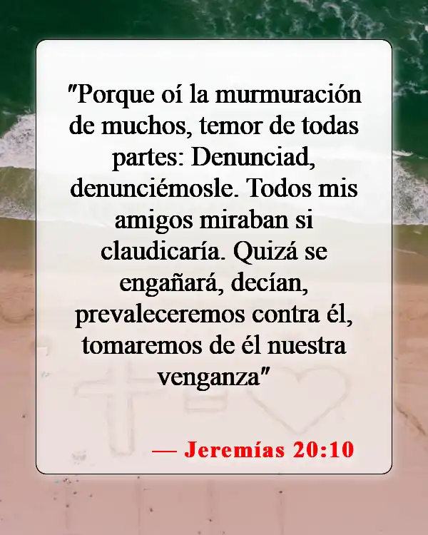 Versículos de la Biblia sobre traidores (Jeremías 20:10)