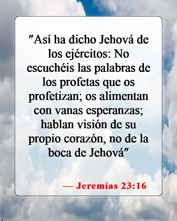 Versículos de la Biblia sobre falsos cristianos (Jeremías 23:16)
