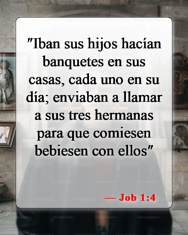 Versículos de la Biblia sobre la celebración de cumpleaños (Job 1:4)