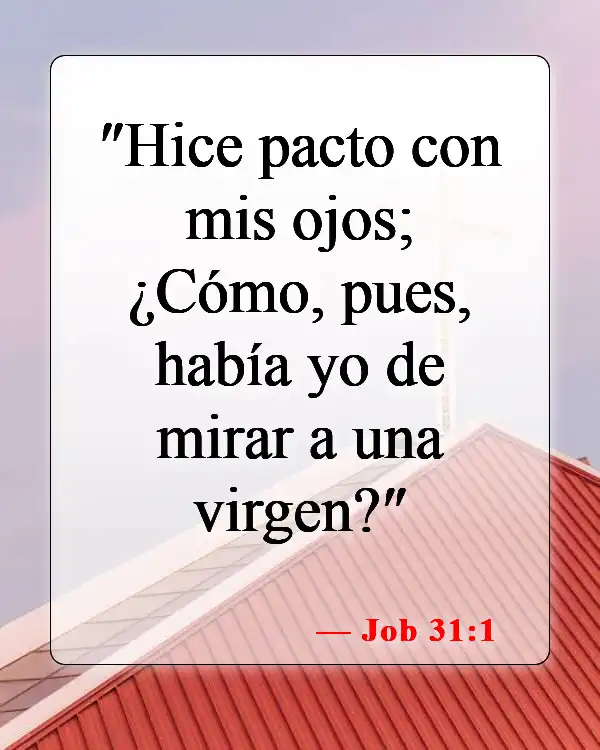 Versículos de la Biblia sobre los malos pensamientos (Job 31:1)