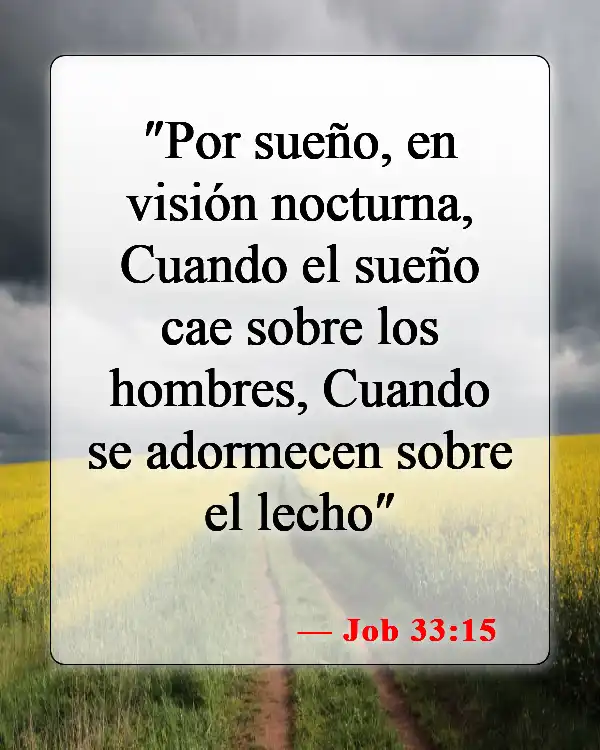 Versículos de la Biblia sobre sueños y visiones (Job 33:15)