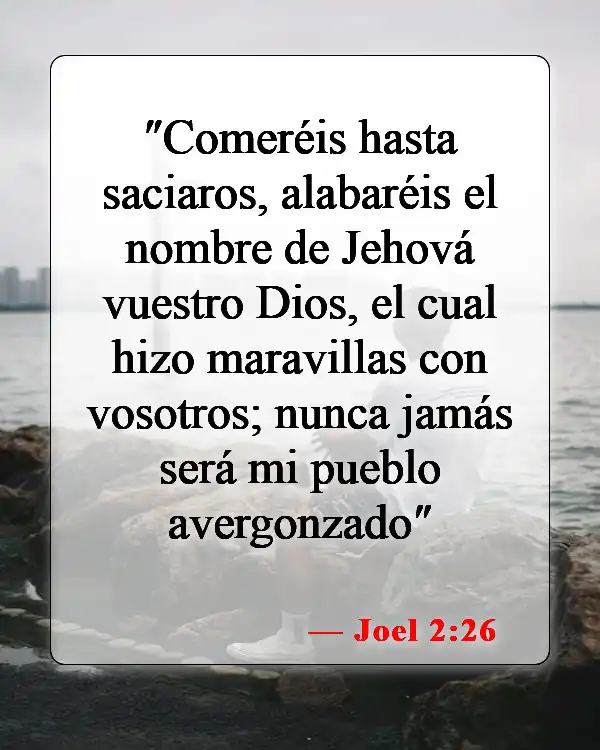 Versículos de la Biblia sobre la vida abundante (Joel 2:26)