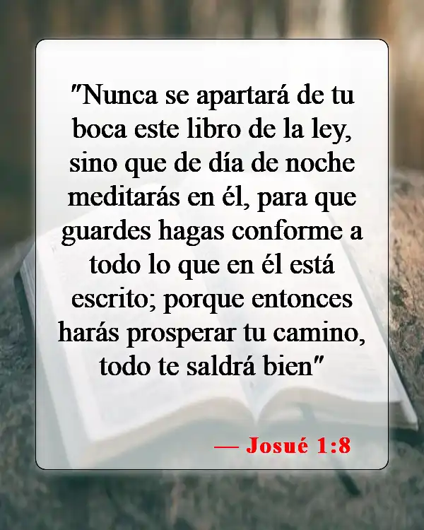 Versículos de la Biblia sobre seguir instrucciones (Josué 1:8)