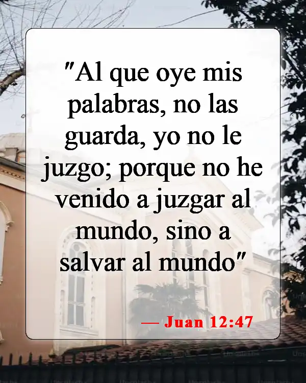 Versículos bíblicos sobre el yelmo de la salvación (Juan 12:47)