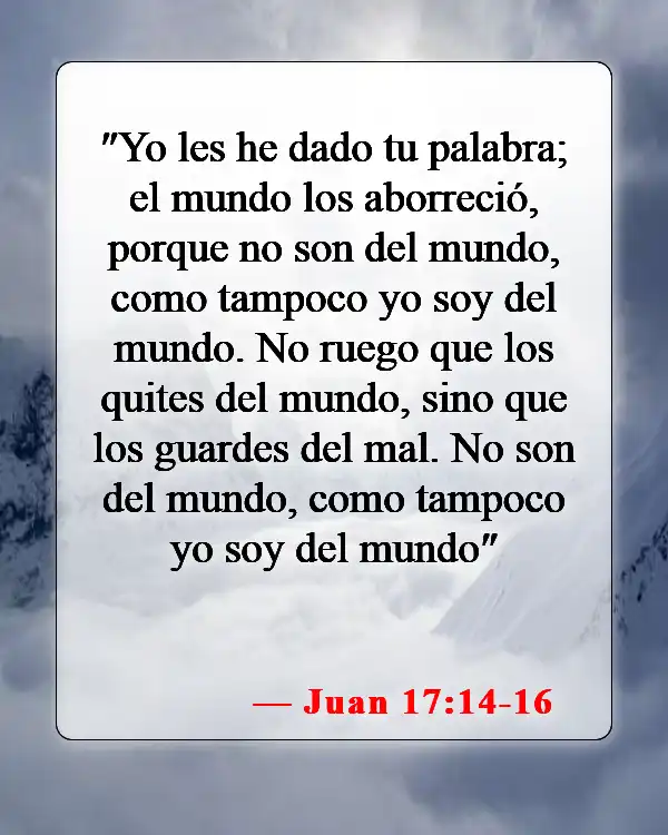Versículos de la Biblia sobre la amistad con el mundo (Juan 17:14-16)