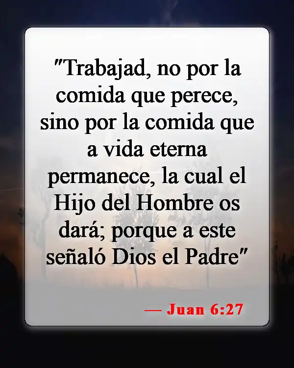 Versículos de la Biblia sobre el trabajo del hombre (Juan 6:27)
