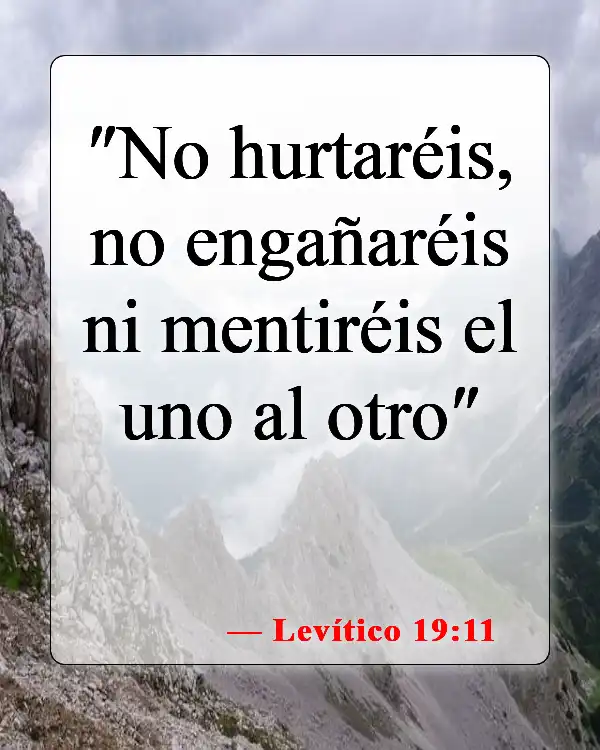 Versículos de la Biblia sobre dar falso testimonio (Levítico 19:11)