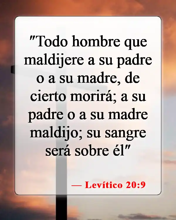 Versículos bíblicos sobre el cuidado de los padres (Levítico 20:9)