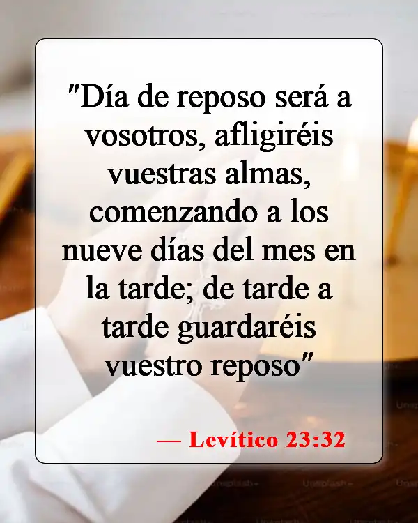 Versículos de la Biblia sobre el ayuno antes del matrimonio (Levítico 23:32)