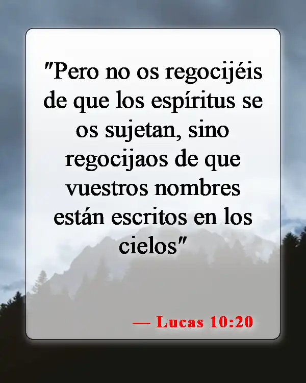 Versículos bíblicos sobre el bautismo y el cielo (Lucas 10:20)