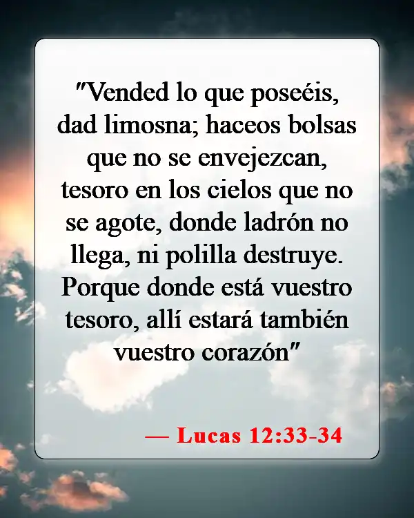 Versículos de la Biblia sobre pedir dinero (Lucas 12:33-34)
