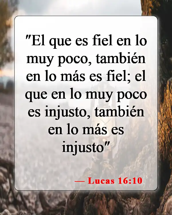 Versículos bíblicos sobre elegir una carrera (Lucas 16:10)