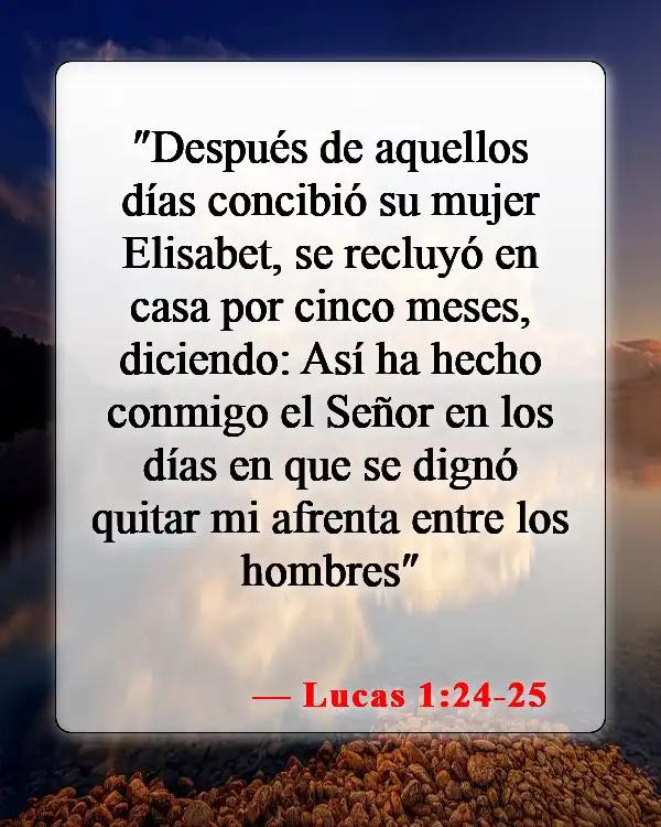 Versículos de la Biblia sobre mujeres estériles (Lucas 1:24-25)