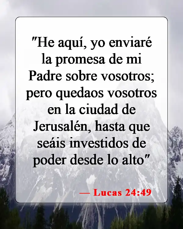 Versículos bíblicos sobre el bautismo del Espíritu Santo (Lucas 24:49)