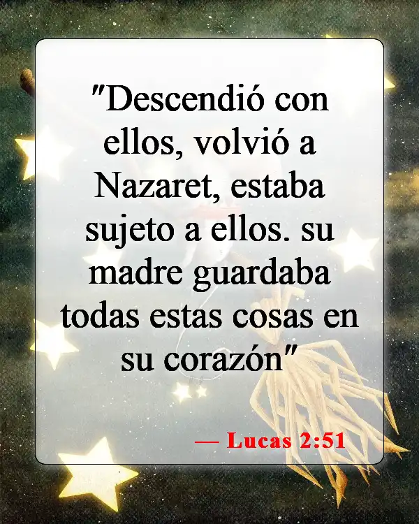 Versículos bíblicos sobre el cuidado de los padres (Lucas 2:51)