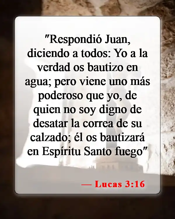 Versículos de la Biblia sobre el bautismo (Lucas 3:16)