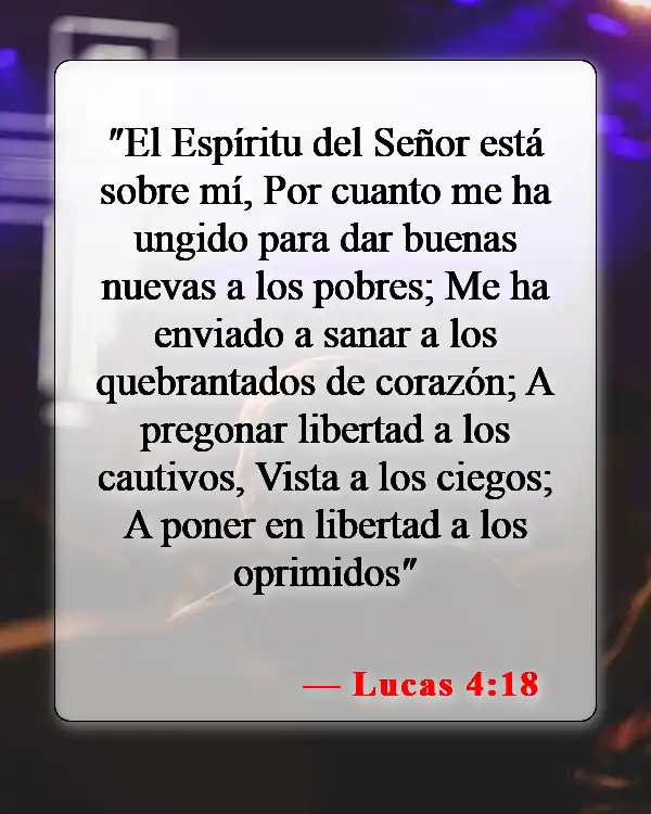 Versículos de la Biblia sobre Jesús y los pobres (Lucas 4:18)