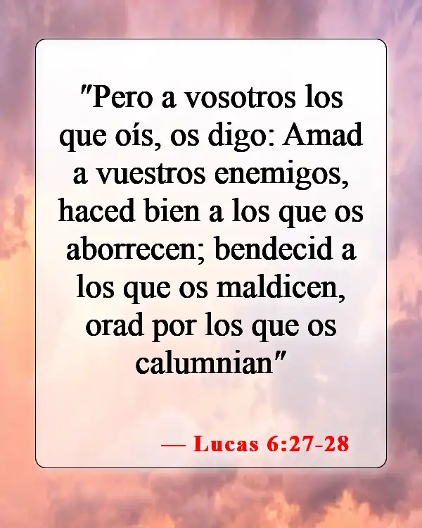 Versículos de la Biblia sobre albergar enojo (Lucas 6:27-28)