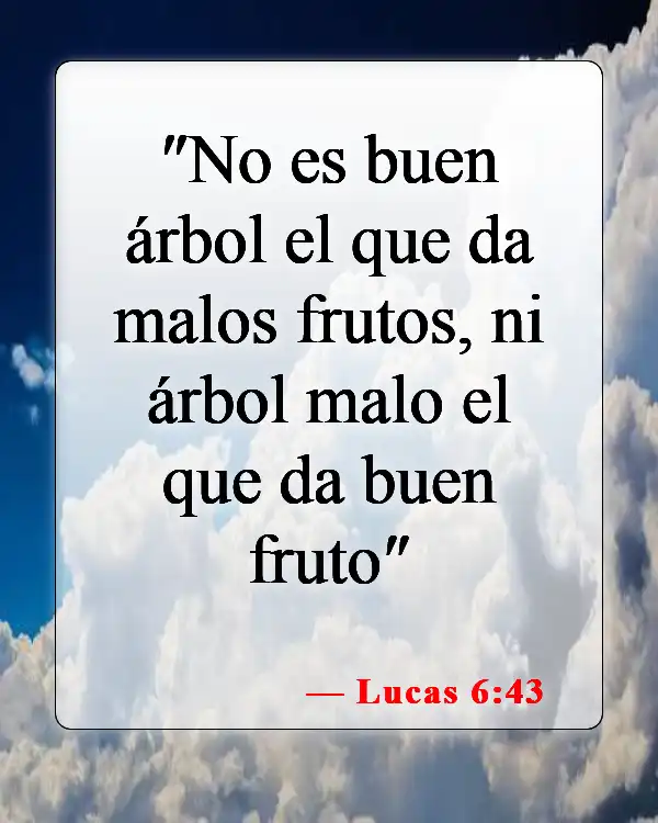 Versículos de la Biblia sobre dar malos frutos (Lucas 6:43)