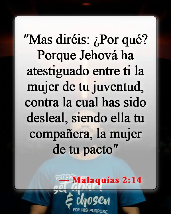 Versículos de la Biblia sobre el adulterio (Malaquías 2:14)