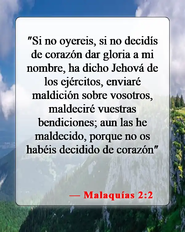 Versículos bíblicos sobre honrar a Dios (Malaquías 2:2)