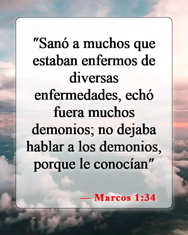 Versículos bíblicos sobre demonios (Marcos 1:34)