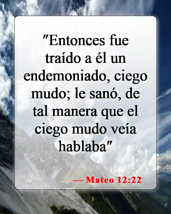 Versículos bíblicos sobre demonios (Mateo 12:22)