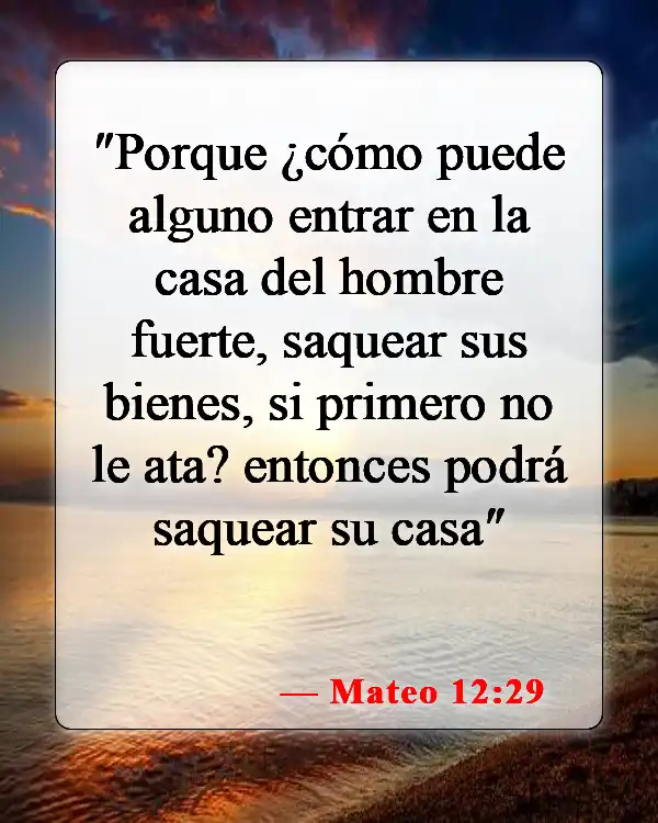 Versículos de la Biblia sobre atar y desatar (Mateo 12:29)