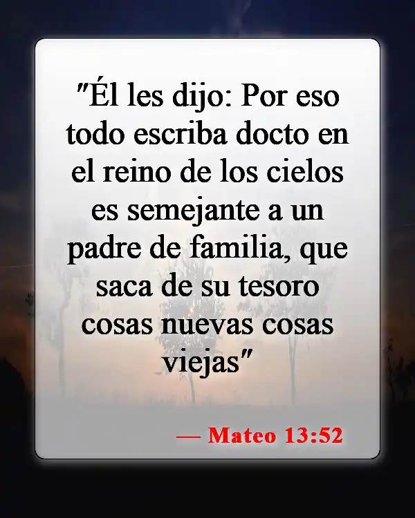 Versículos de la Biblia sobre el Reino de Dios (Mateo 13:52)