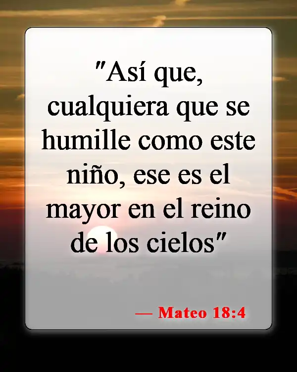 Versículos de la Biblia sobre niños que van al cielo (Mateo 18:4)