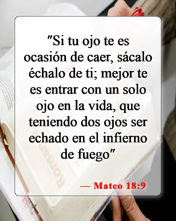 Versículos de la Biblia sobre el cielo y el infierno (Mateo 18:9)
