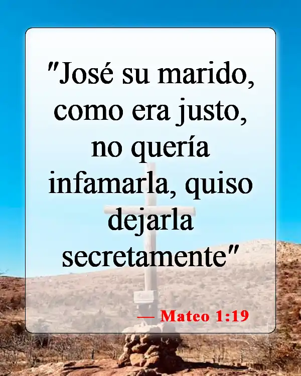 Versículos de la Biblia sobre esposos y esposas en el cielo (Mateo 1:19)