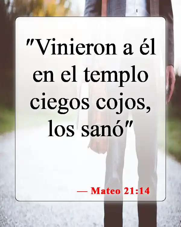 Versículos bíblicos sobre el don de sanidad (Mateo 21:14)
