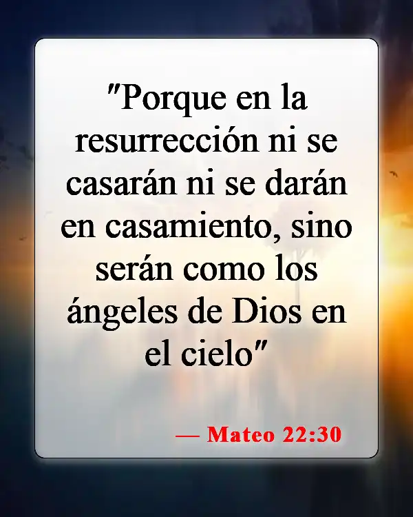 Versículos de la Biblia sobre esposos y esposas en el cielo (Mateo 22:30)