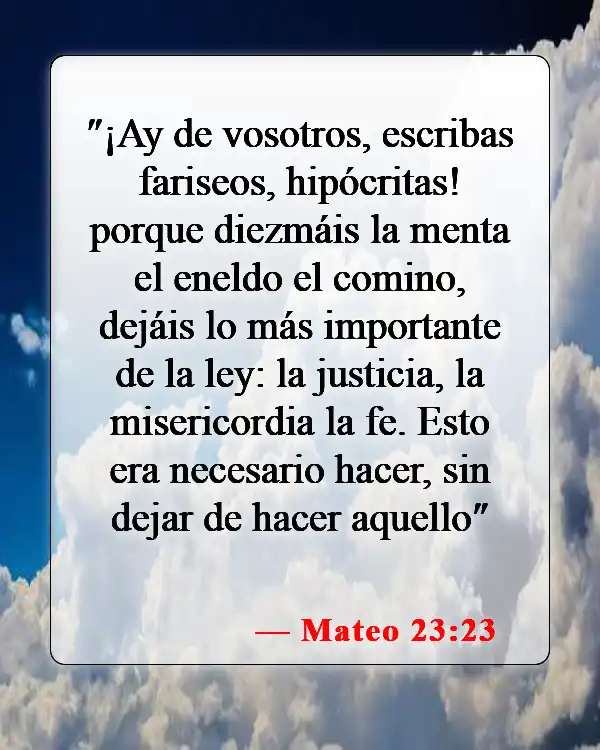Versículos de la Biblia sobre falsos cristianos (Mateo 23:23)