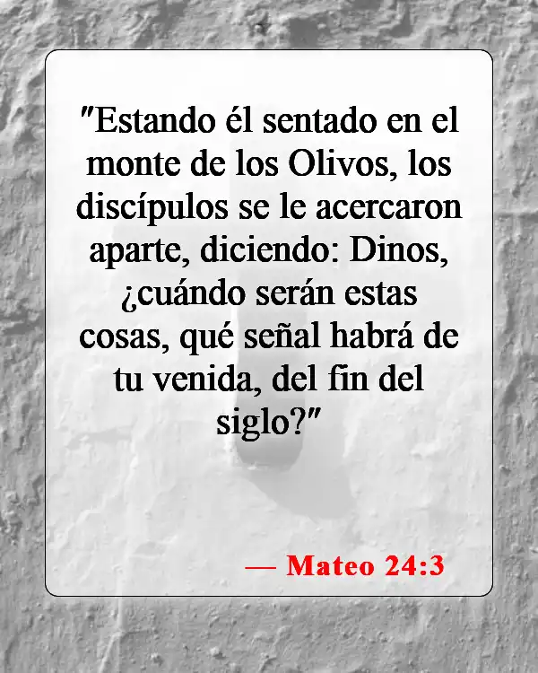 Versículos de la Biblia sobre el Fin de los Tiempos (Mateo 24:3)