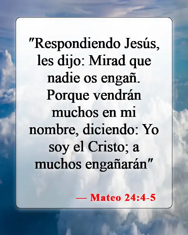 Versículos de la Biblia sobre las malas influencias (Mateo 24:4-5)