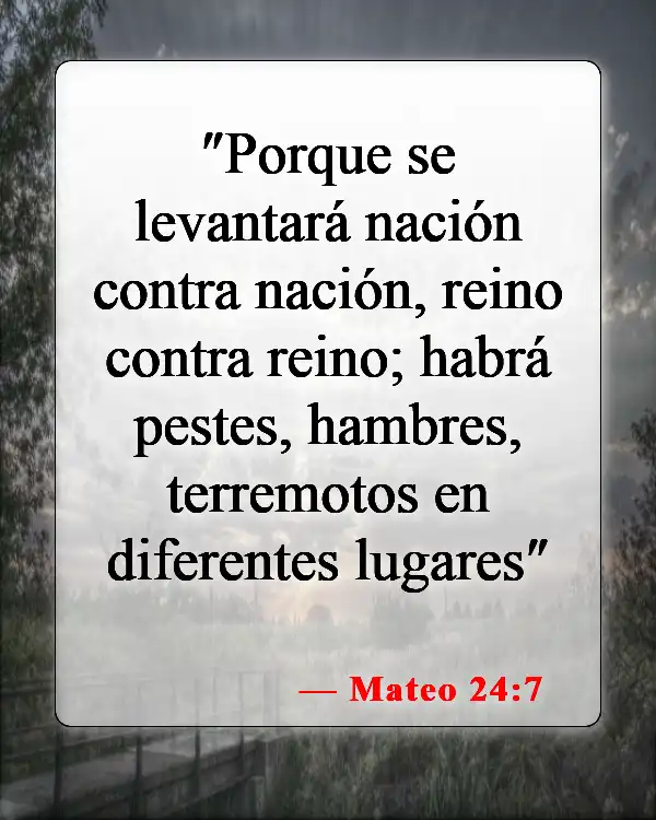 Versículos bíblicos sobre terremotos (Mateo 24:7)