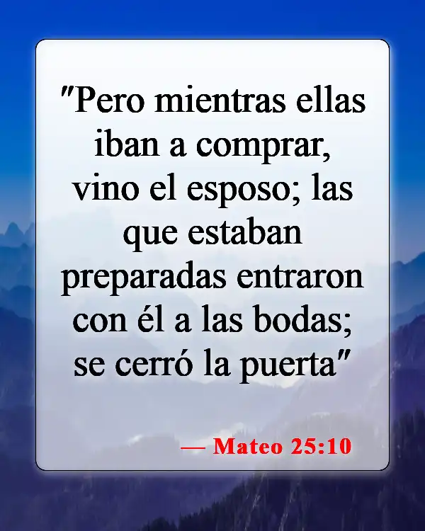 Versículos de la Biblia sobre la novia y el novio (Mateo 25:10)