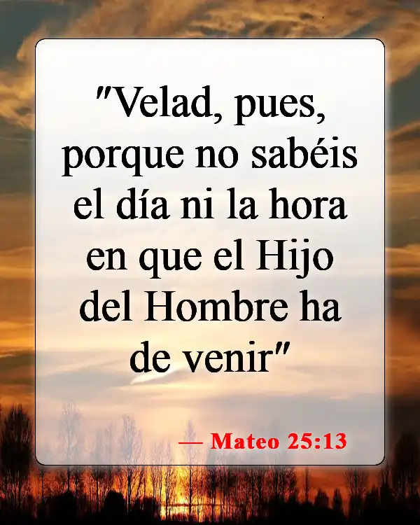 Versículos de la Biblia sobre el fin del mundo (Mateo 25:13)