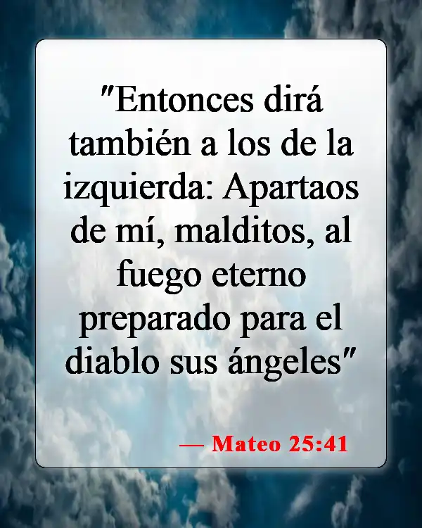 Versículos bíblicos sobre demonios (Mateo 25:41)